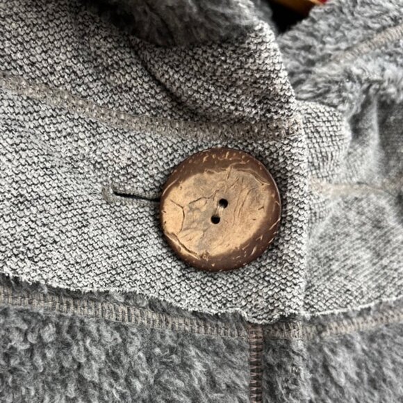Prana Breathe Button Detail Fleece Lined Sz M Hoodie Grunge Vintage - Picture 3 of 15